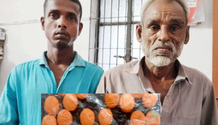 খুলুমবাড়ীয়া বাজার থেকে ২৫ পিস ইয়াবাসহ দুই মাদক কারবারি গ্রেপ্তার